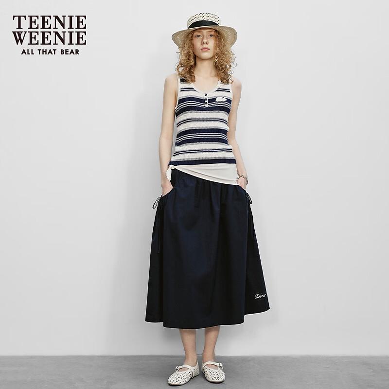 Teenie Weenie Women's Striped Bear Knitted Vest