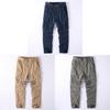 Pantaloni da Lavoro Vintage da Uomo Pantaloni Cargo in Cotone con Tasche Multiple per Uso Casual