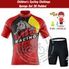 Zomer Fietsshirt Set voor Kinderen Cartoon JONGEN EN MEISJE Korte Mouw Fiets Uniform Sport Fietskleding Kinderen MTB Kleding