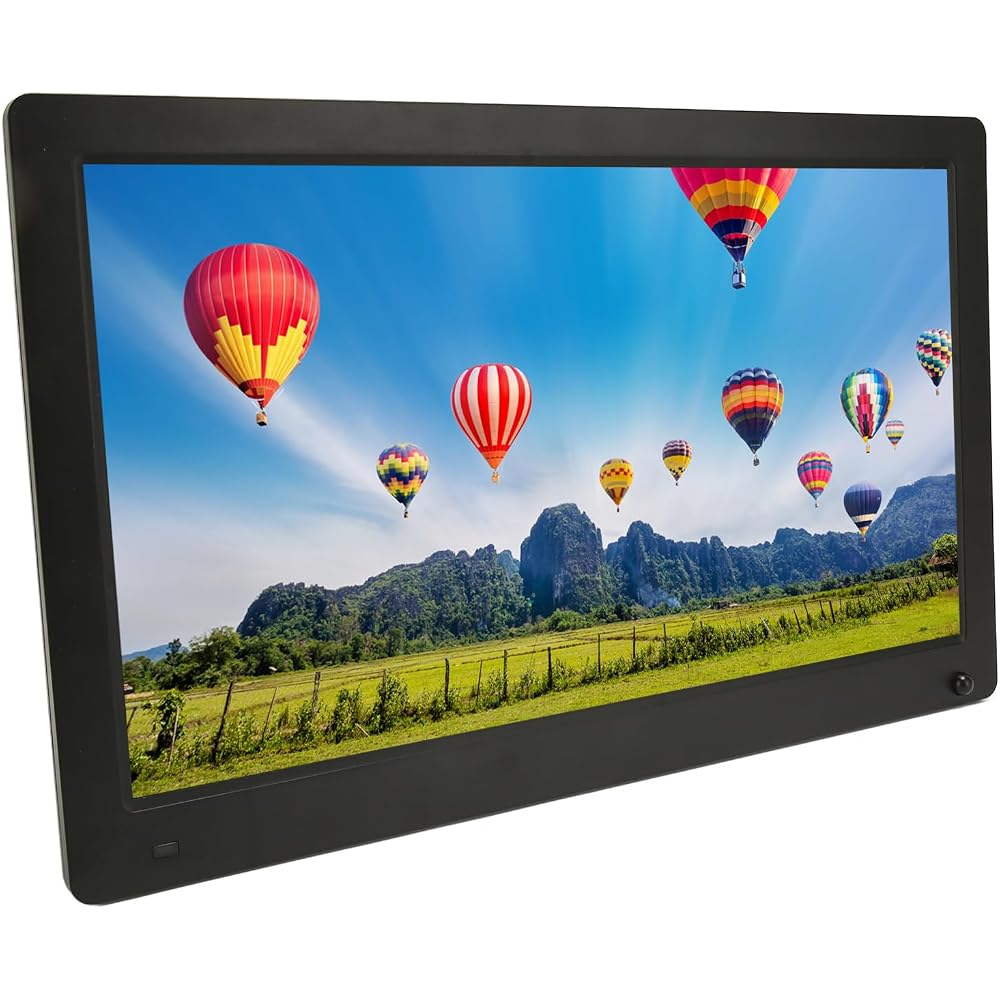 15.6-inch Digital Photo Frame, Electronic Digital Photo Frame, 16:9 IPS Display, Background Music, 100-240V (US Plug)