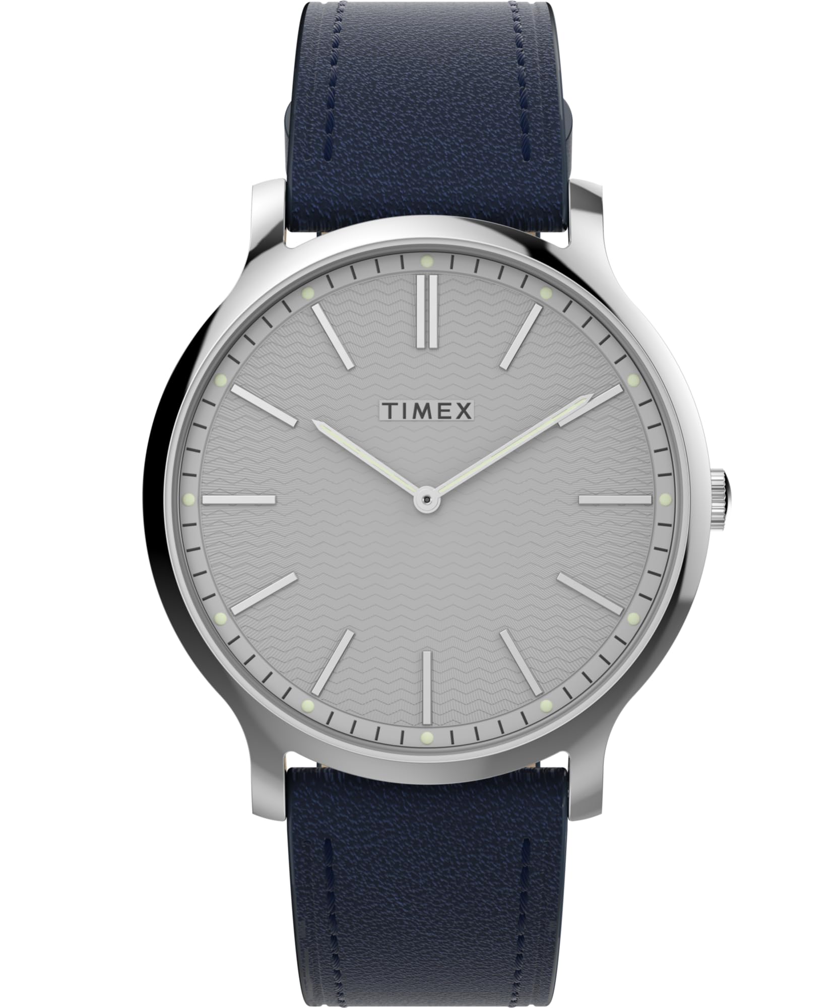 

Timex Men s Gallery 40mm Watch, Blue/White/Silver Tone. , strap