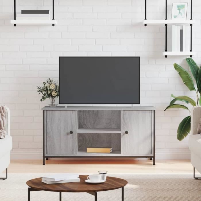 VidaXL Meuble TV Sonoma gris 100x40x50 cm Bois d'ingénierie 832766