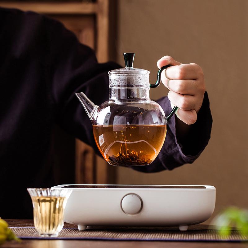 570ml High Borosilicate Glass Teapot Heat Resistance Tea Kettle Teaware Fruit Flower Tea Brewing Tea Set