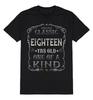 Camiseta Clássica Dezoito Anos Única Presente de 18º Aniversário para Homem 18 Anos