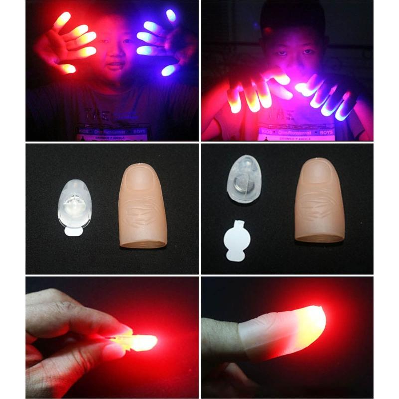 5 Pieces Ultra Bright Shiny Finger Lights Shiny/Brilliant/Eye-catching Party Bar Show Perform Finger Light Magic Props