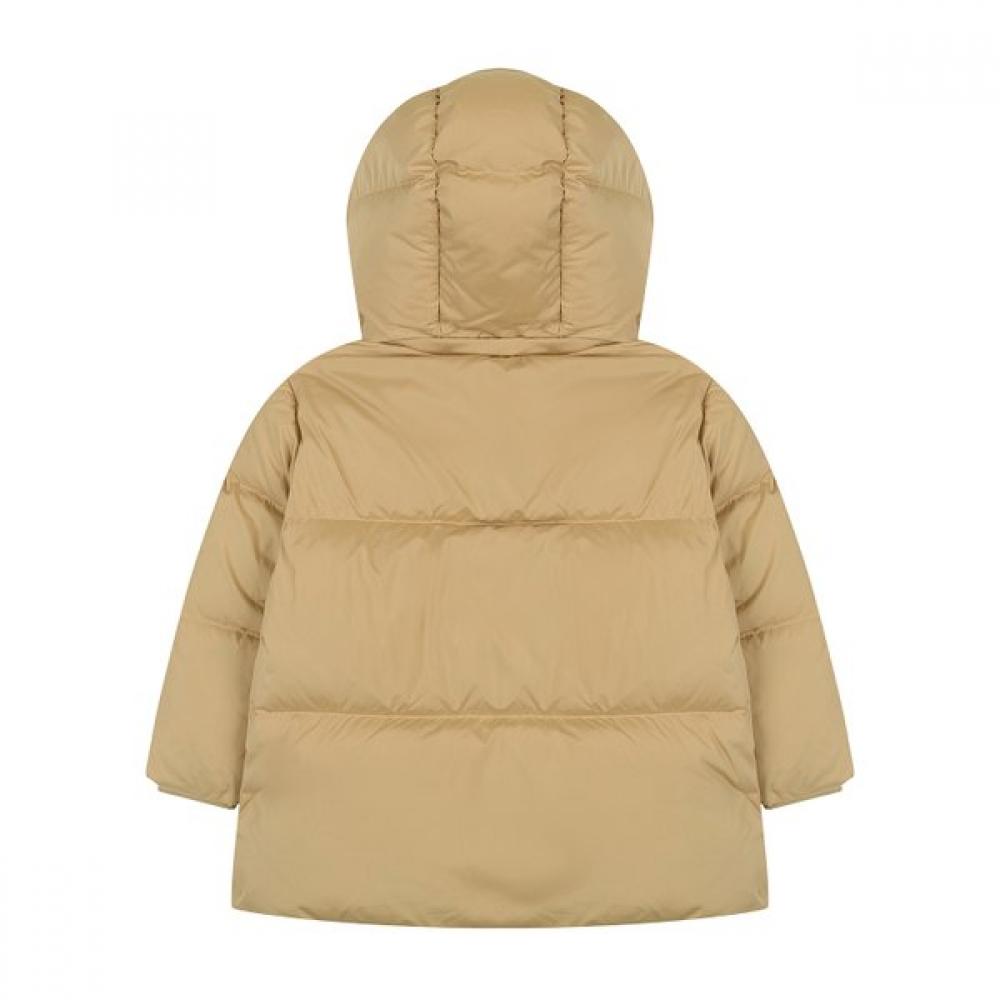 KANGOL Hood Point Puffer Short Down Jacket Beige Ardcdj01070be