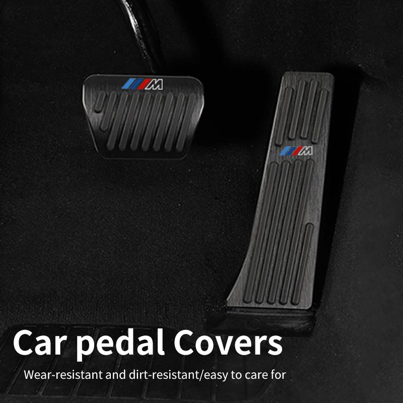 UQEK5 2025 Hot 2Pcs Car Logo Door Pedal Cover Alloy Door Pedal Cap Accessories For BMW E30 E34 E36 E39 E46 E52 E53 E60 E61 E62 E70 E71
