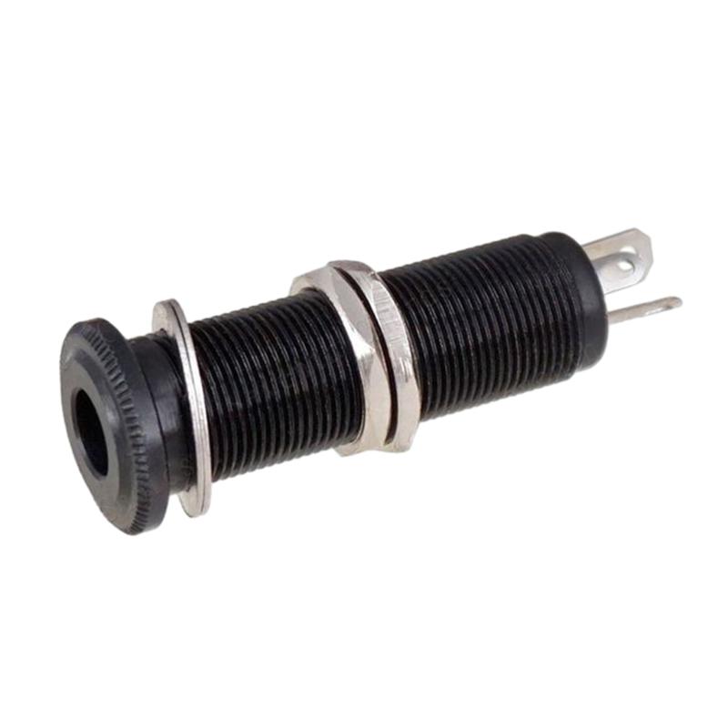 Guitar Output Jacks Plug Socket Replacements Threaded Cylinder Guitar Socket Connector 1/4inch for Electric Guitar Bass