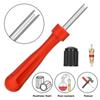 Tyre Valve Remover Valve Repair with Double and Single Head Valve Core, 1 X 4-Way Valve Core Tool, 10 X Tyre Valve Caps, 20 X Valve Core MYY