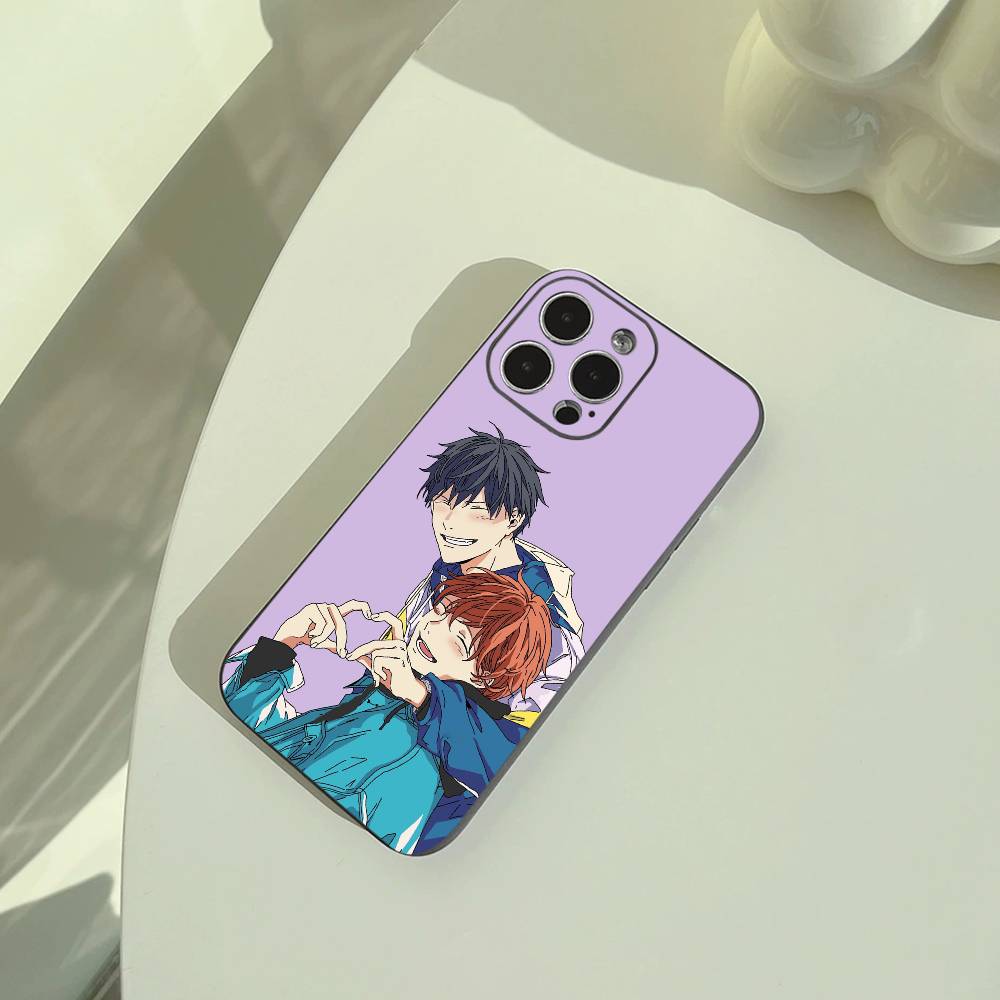 Given- BL- Anime Ritsuka Mafuyu Sato Phone Case For iPhone 17,16,15,14,13,12,11 Pro Max,16Plus,XS Soft Black Cover