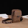 Men's Mobile Phone Bag PU Leather One-shoulder Small Bag Outdoor Leisure Mini Waist Bag Crazy Horse Leather Cigarette Bag
