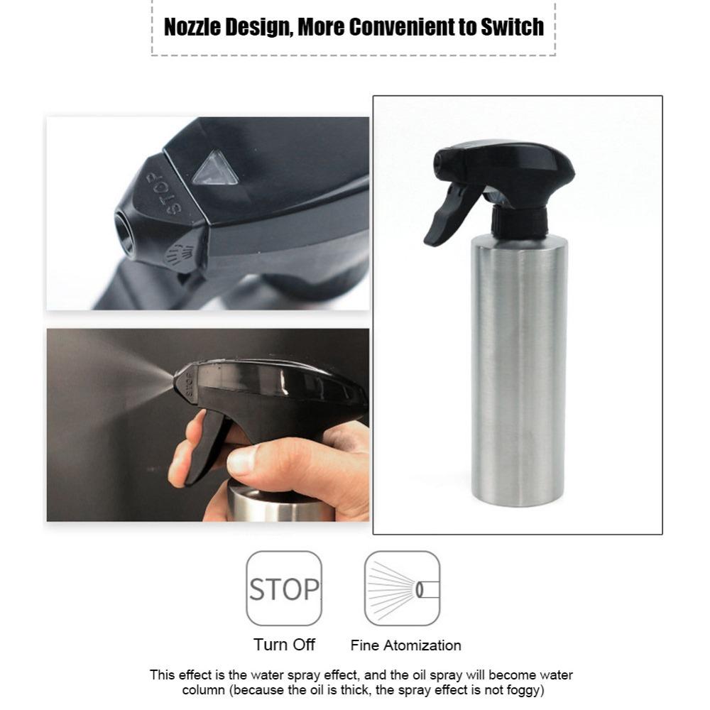 304 Stainless Steel Oil Sprayer Portable Durable Oil Dispenser Detachable Good Sealing Olive Oil Spray Bottle Air Fryer