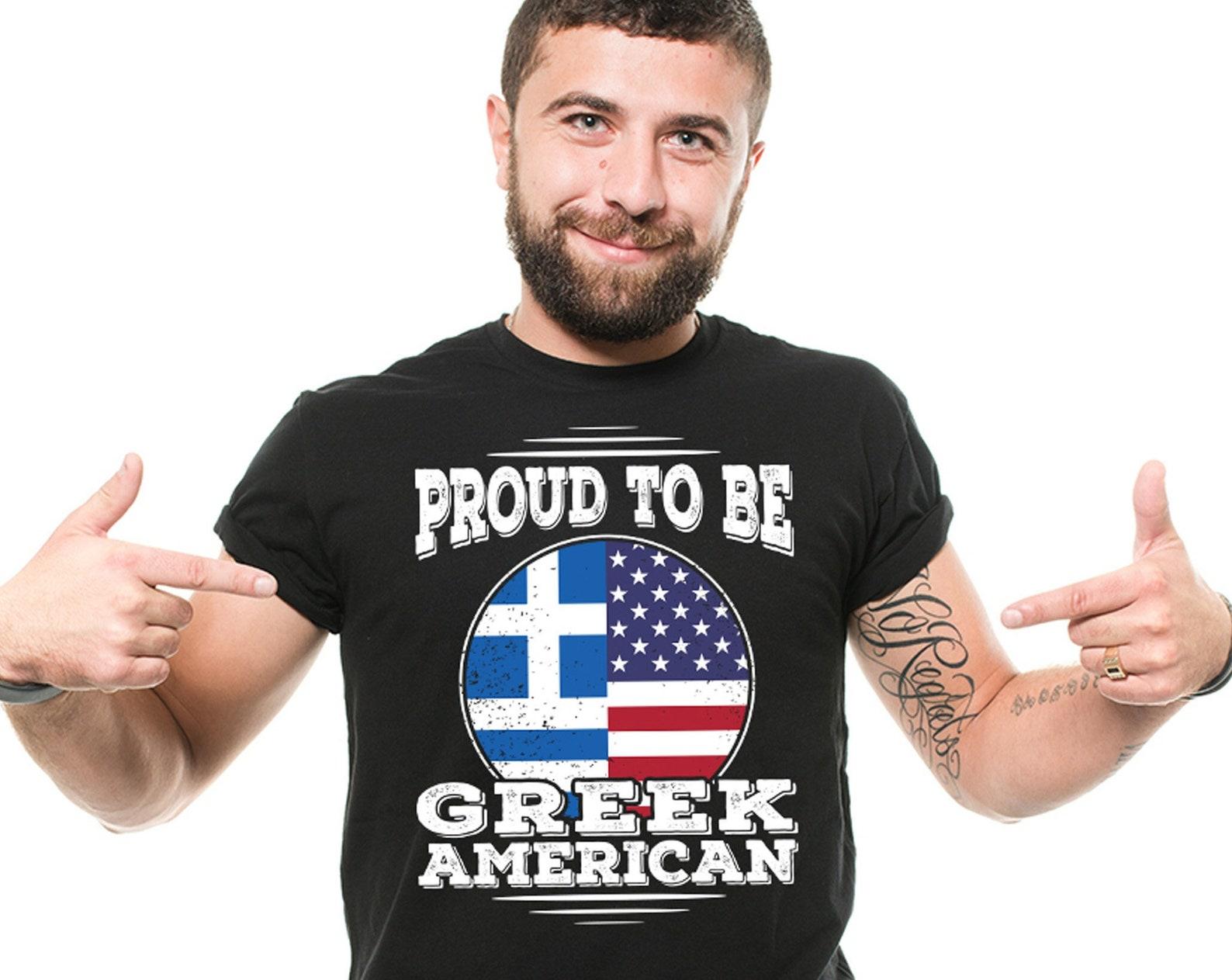 Greek American Flag Shirt: Patriotic Greece USA Pride M