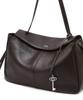 Athe Vanessabruno [Demain] Dark Brown Leather Deman Shoulder Bag L Aaba6F286W3