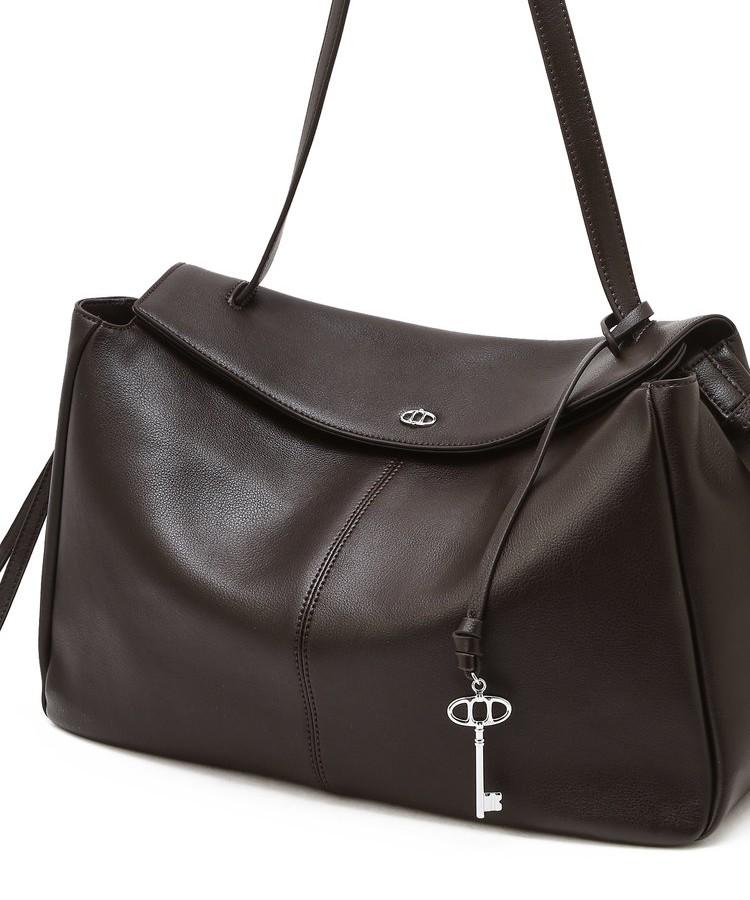 Athe Vanessabruno [Demain] Dark Brown Leather Deman Shoulder Bag L Aaba6F286W3