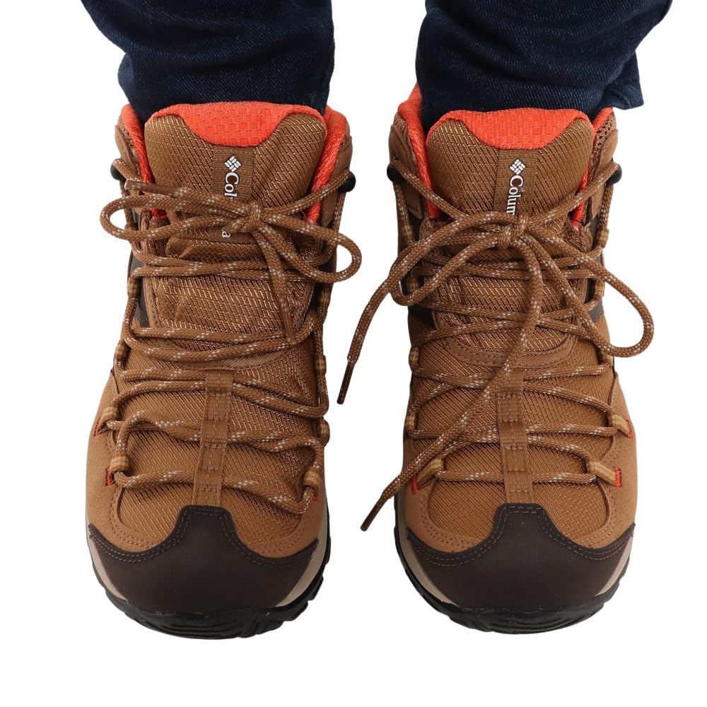 Columbia Sabre Five Mid Outdry Trekking Shoes YL2365 286 Beige Waterproof Outdoor Mountaineering Shoes High-Top (Beige/24.0/Women's)