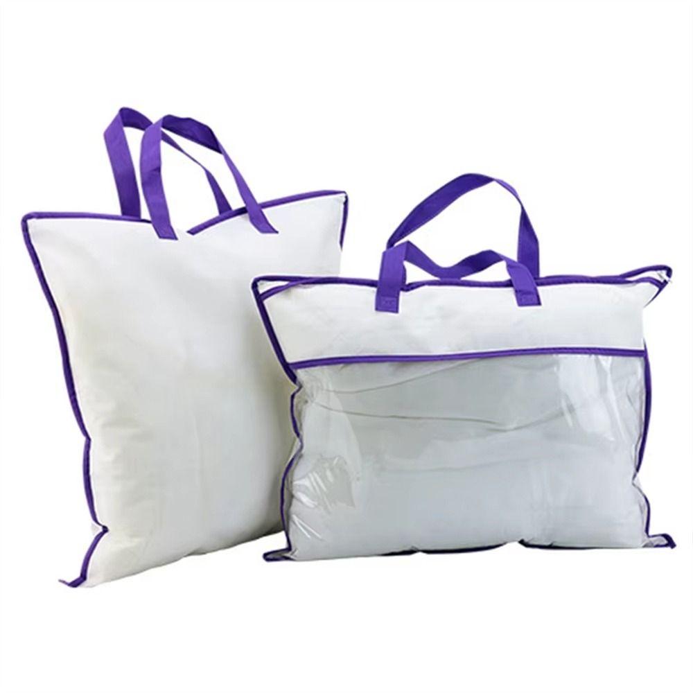 With Zipper Pillow Storage Bag Non-woven Tote Bag for Storing Pillows and Blankets