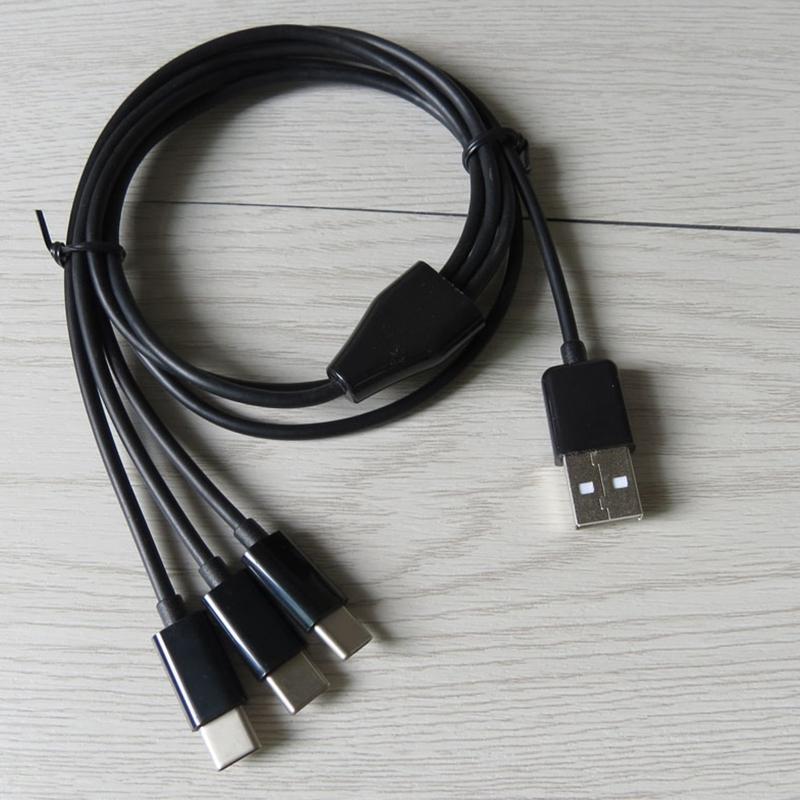 Multi 3 in 1 USB C Long Charger Cable Charging Cord Multiple Ports Long Charging Cable Type C Connector for Cellphones