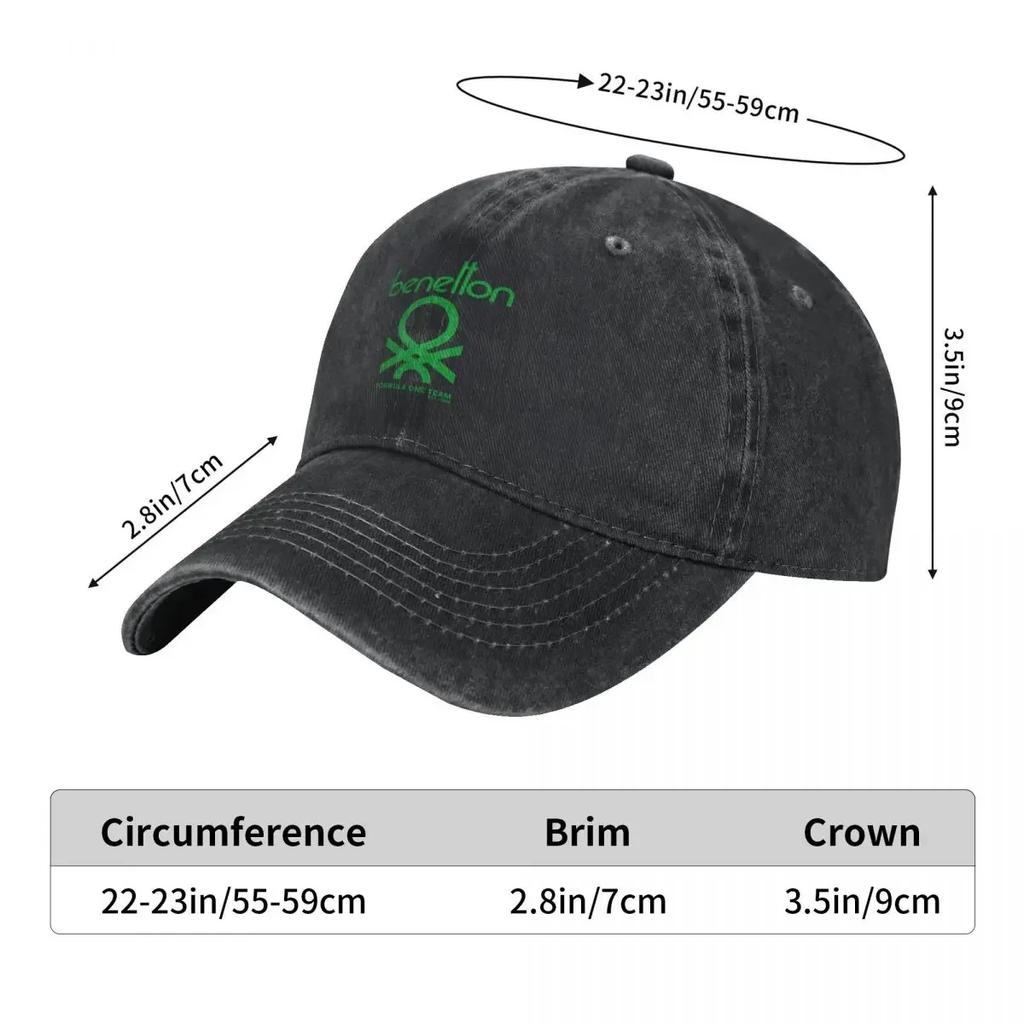 Benetton Formula Team 80s Collection Baseball Cap Rave Hood Mens Caps Women's