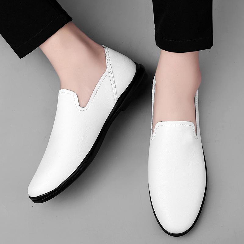 Classic Brand Men's Loafers Soft Sole Comfortable Flat Shoes Men's Driving Shoes Anti Slip Small White Shoes Free Delivery