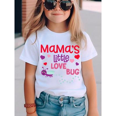 Europäische Größe Sommer Mode Mädchen Kurzarm T-Shirt Buchstabendruck Lässiges Oberteil