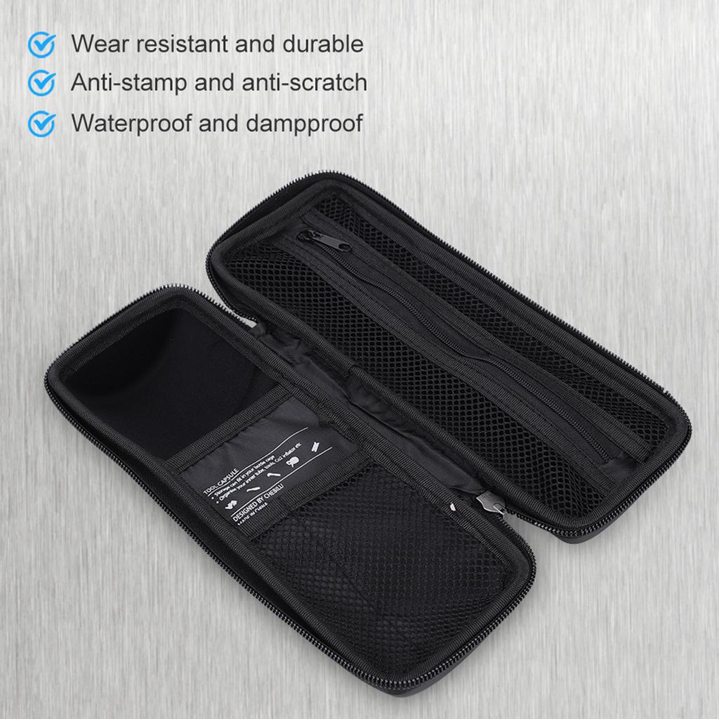 Portable Cycle Repair Kits Tools Bag Bike Kettle Rack Bottle Hard Shell Package Pure Black