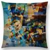 Neues Wunderschönes Abstrakte Kunst Malerei Geheimnisvoller Farbstrudel Fantasie Geometrie Retro Kissenbezug Auto Sofa Wurfkissenhülle