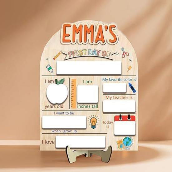 First Day of School Board Dry First Day of School Board Reusable Wooden Sign