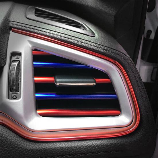 10Pcs 20cm U Air Conditioner Shape Car Decorative Outlet Moulding Trim Strips