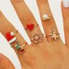Exquisite Romantic Shiny Snowflake Christmas Tree Reindeer Christmas Hat Adjustable Rings for Women Christmas Atmosphere Jewelry