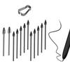 Titanium Alloy Plastic Fine Point Pencil Nibs with Clip Tablet Pencil Spare Nibs for Samsung Tab S9/S9FE+/S9 Ultra/S8/S8+/S8