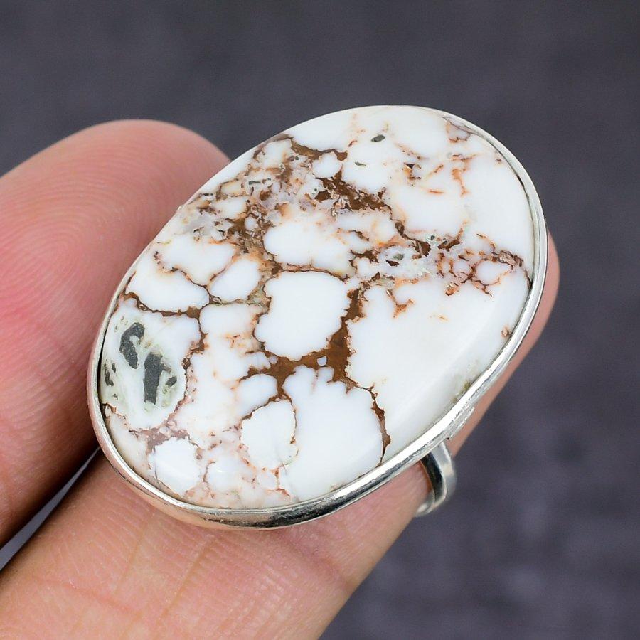 Wild Horse Gemstone 925 Sterling Silver Jewelry Ring Size 8