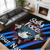 Crystal Velvet Rug Custom Name Text, Soft Non Slip Floor Mat Home DecorSally Face