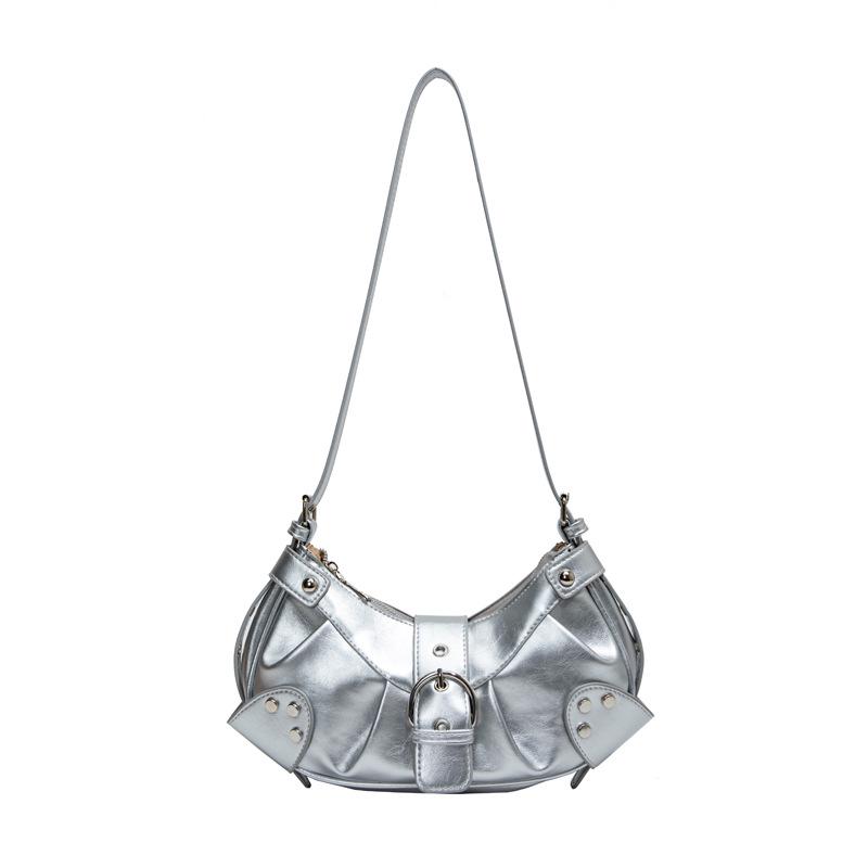 2026 Koreanischer Stil Damen Umhängetasche aus weichem Leder Motorradtasche