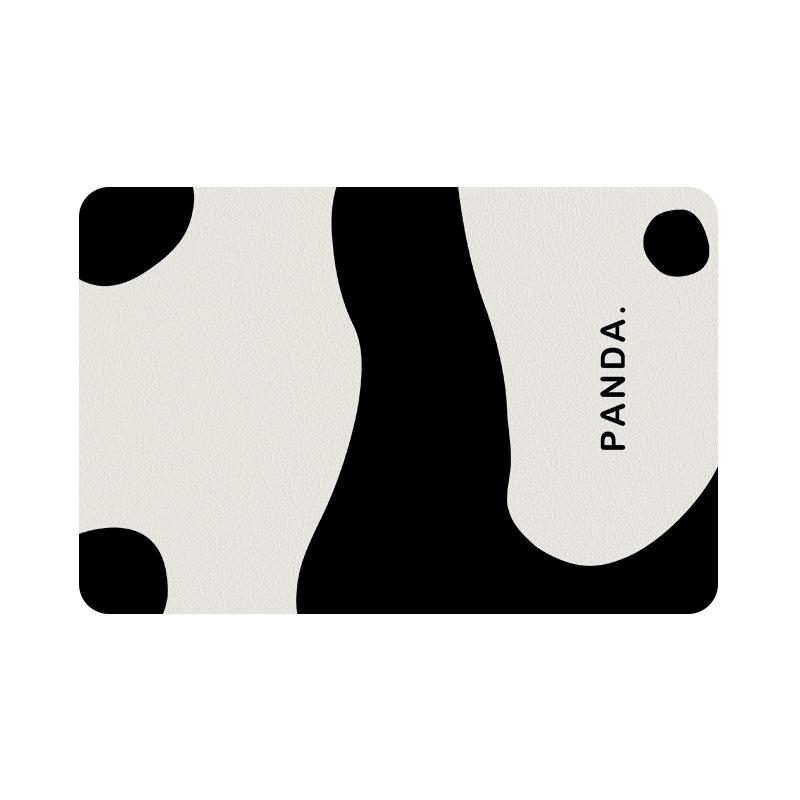 Tapis de sol de salle de bain Panda Doux Boue de diatomées Absorbant l'humidité Séchage rapide Antidérapant Tapis de porte de toilette Tapis de pied de toilette Salle de bain Maison