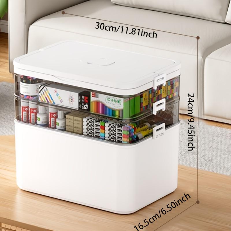 

1 шт. Большая вместимость многослойного переносного ящика для хранения, прозрачный пластиковый ящик для душа для дома, не требует установки, идеально подходит для таблетницы Three layers [basic]