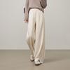 Women's Loose Fit Acetate Wool Straight-Leg Casual Pants
