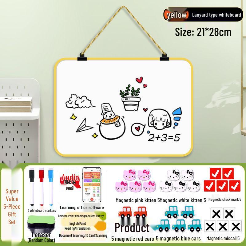 Double-Sided Magnetic Mini Blackboard: Erasable Wall-Mounted Teaching & Drawing Memo Board