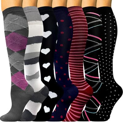 Lot de 2 paires de chaussettes de sport hautes de compression 15-20 mmHg