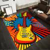 "Colorful Pop Art Style Electric Guitar Pattern Carpet for Home Decor" Suitable for Use As an Anti-slip for Living Room Bedroom Sofas