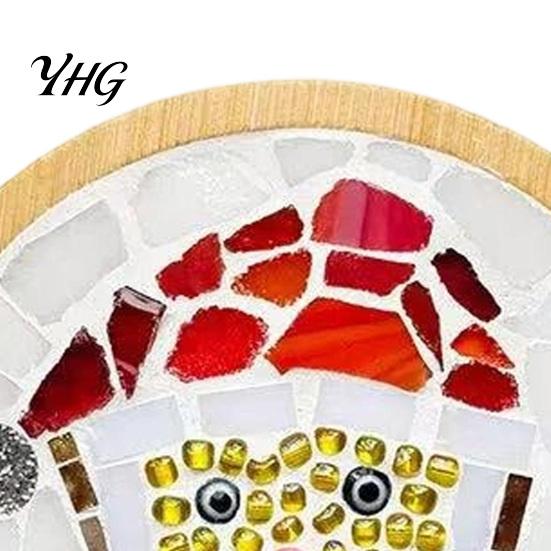 Acrylic Mosaic Tile Art Supplies Christmas Coaster DIY Kit, Festive Santa Wreath Creative Table Decorations Snowman Pattern, Craft Kit for Adults,