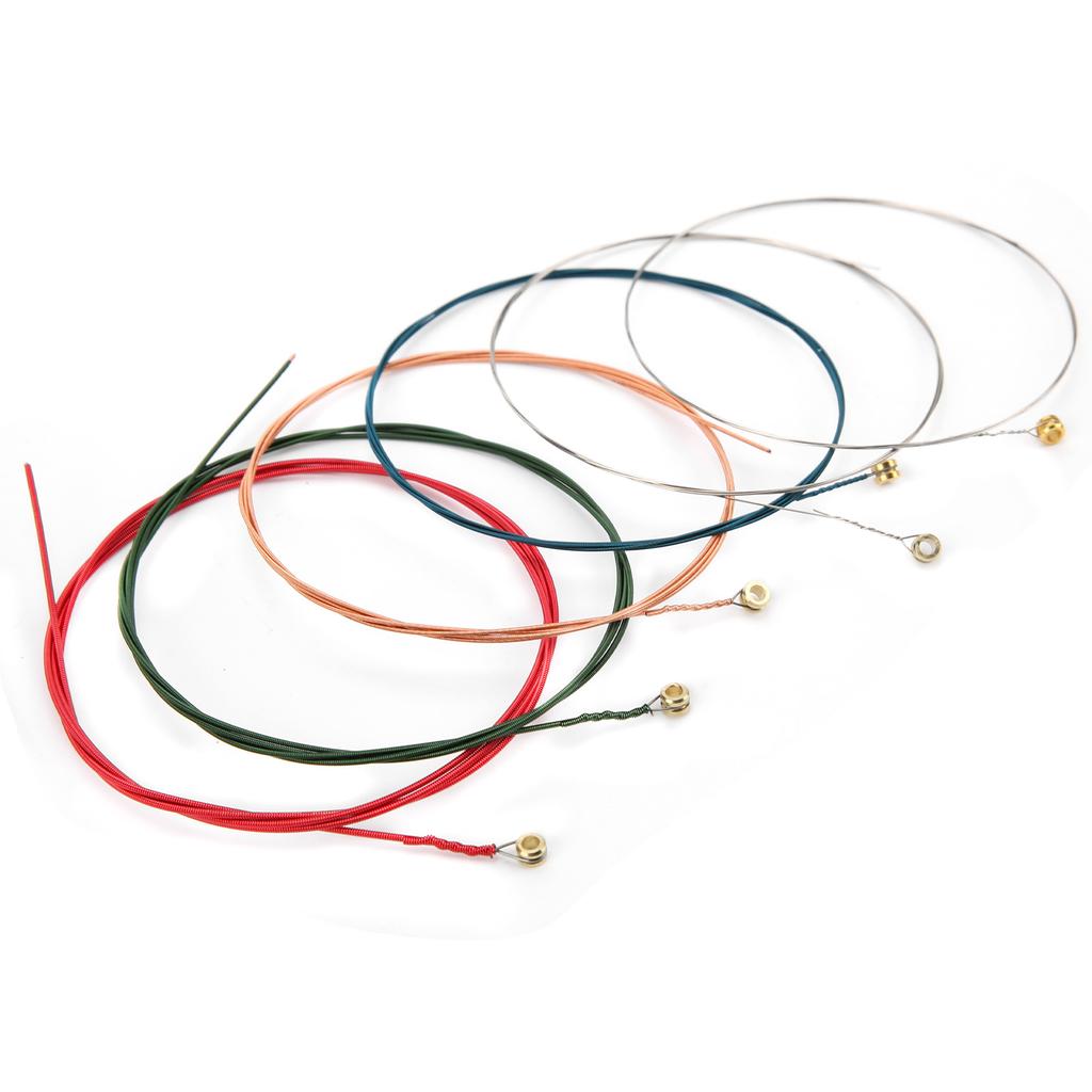 Acoustic Guitar String Replacement AntiRust Coating Light Musical Instrument Accessories(Colorful )