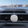 1PC Diamond Studded Car Crystal Ball Pendant, Full Diamond Round Ball, Car Rearview Mirror Decoration Pendant