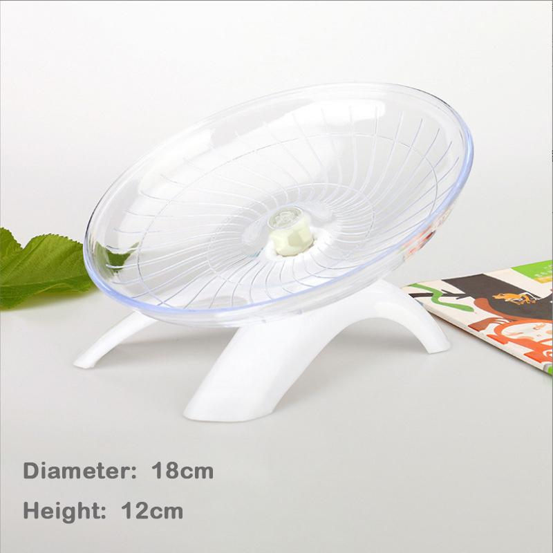 Silent Hamster Flying Saucer Wheel Quiet Exercise Runner for Syrian Hamsters Hedgehogs Squirrels - Stable Stand Non-Slip Toy