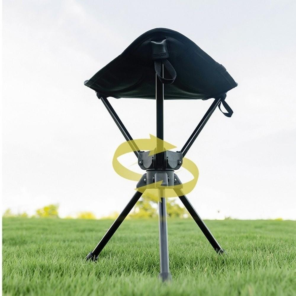 Three Legged Folding Rotating Stool Wear-resistant Fishing Chair Portable Mazza Stool Fishing Trip