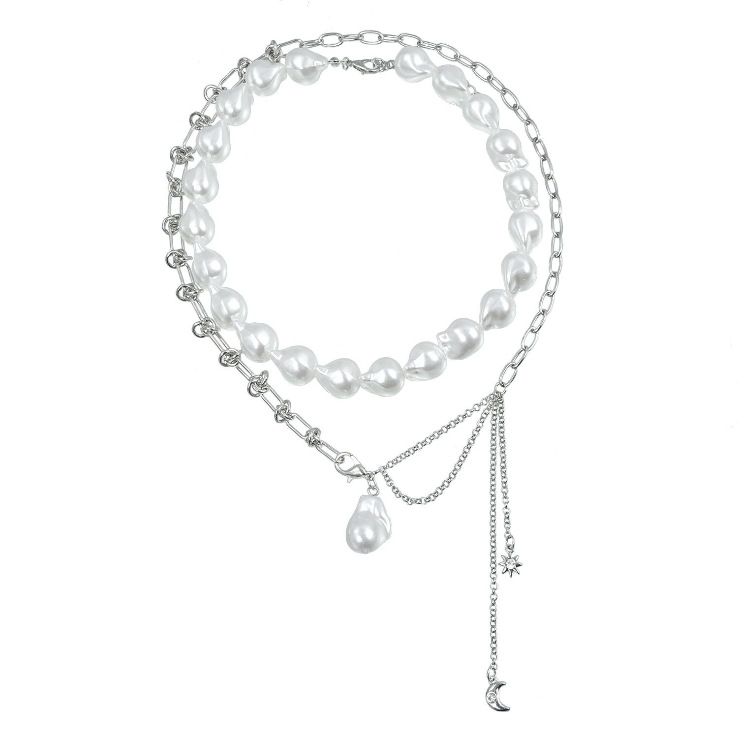 

Ювелирные изделия Octagram Moon специальная форма жемчуга ключицы цепь легкий роскошный чокер милое крутое ожерелье женский