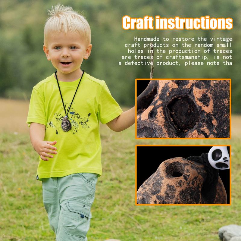 Aztec Death Whistle Loud SpookyHuman-like Screams Battle Whistle Outdoor Camping Emergency Whistle Halloween AtmosphereCreation