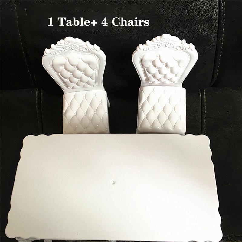 Dining&Office Chair Table Furniture Set for Dollhouse Toys Asseccories Kitchen Food Miniature Kids Gift Classic Toy
