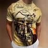 Men's Retro Motorcycle T-Shirt Riding Suit 3D Printing