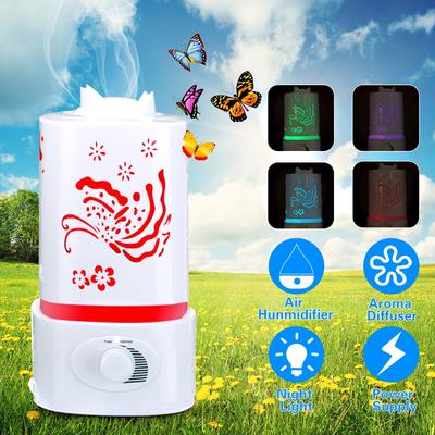Difusor de Aire Eléctrico de Aromas de 1.5L Ionizador Ultrasónico Humidificador Luz Nocturna LED Purificador Atomizador de Aromaterapia para el Hogar